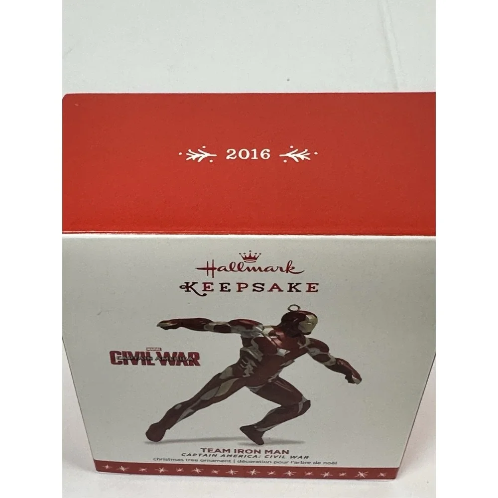 Hallmark Keepsake 2016 Ornament Team Iron Man Captain America Civil War QXI3454